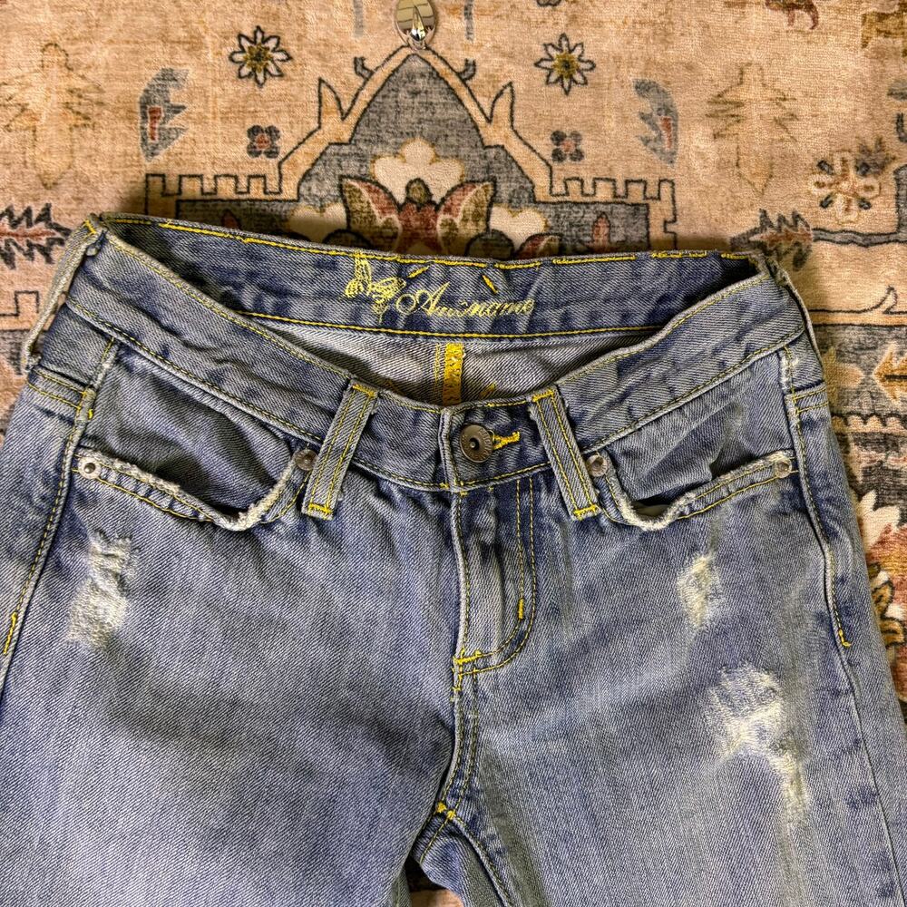 Vintage early 2000s Anoname low rise flare light wash Jeans Y2K size 24 Bootcut - Picture 4 of 14